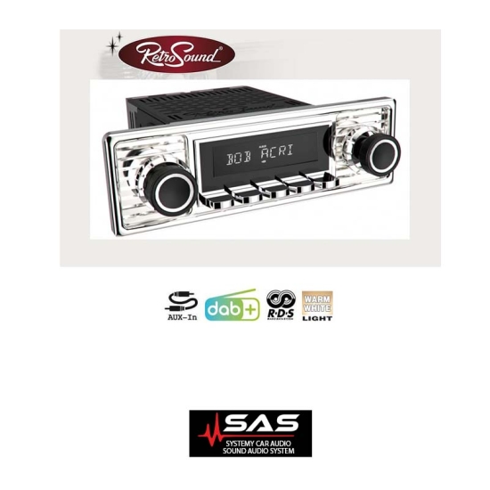 Radio Retro Sound Chrome MOTOR-1DAB Wyposażony w radio DAB+ oraz funkcje RDS.